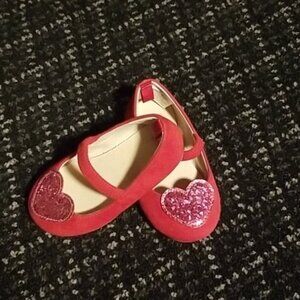 Girls Red Ballerina slip ons